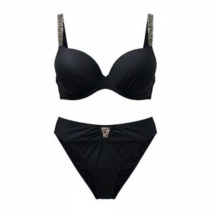 Impronte Parah premium Italian bikini set black size 14/38C NWOT $300